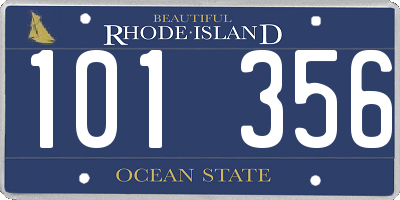 RI license plate 101356