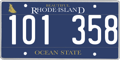RI license plate 101358