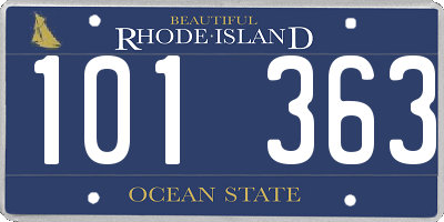 RI license plate 101363