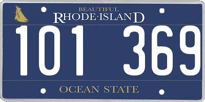 RI license plate 101369