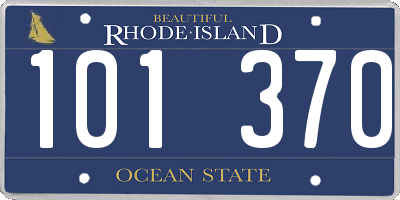 RI license plate 101370