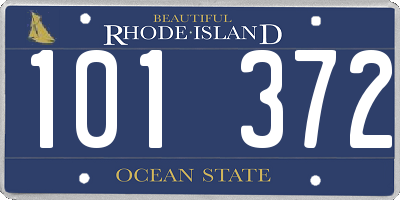 RI license plate 101372