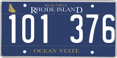 RI license plate 101376