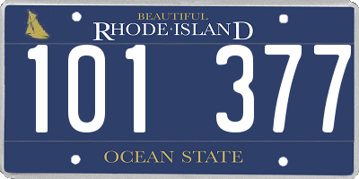 RI license plate 101377