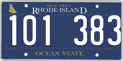 RI license plate 101383