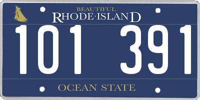 RI license plate 101391
