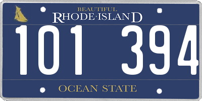 RI license plate 101394