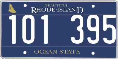 RI license plate 101395