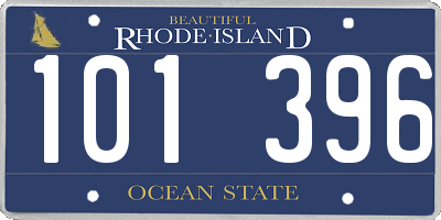 RI license plate 101396