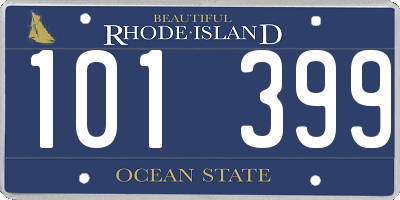 RI license plate 101399