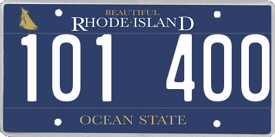 RI license plate 101400
