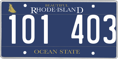 RI license plate 101403