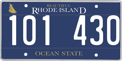 RI license plate 101430