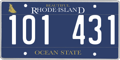 RI license plate 101431