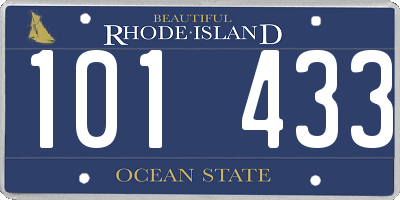 RI license plate 101433