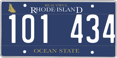 RI license plate 101434