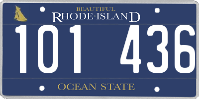 RI license plate 101436