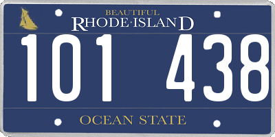 RI license plate 101438