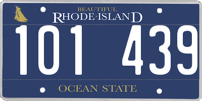 RI license plate 101439