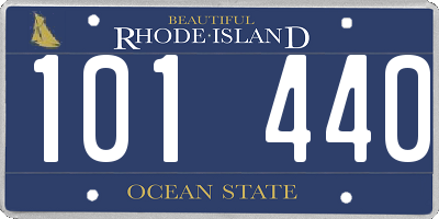 RI license plate 101440