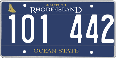 RI license plate 101442