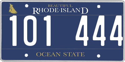 RI license plate 101444
