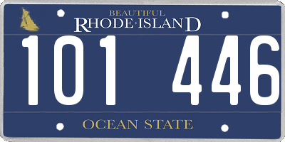RI license plate 101446