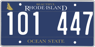 RI license plate 101447