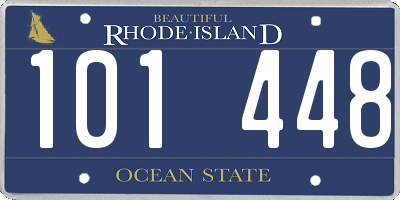 RI license plate 101448