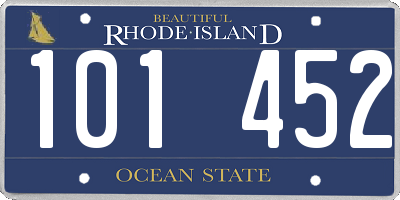 RI license plate 101452