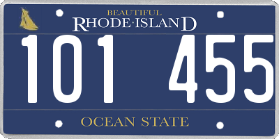 RI license plate 101455