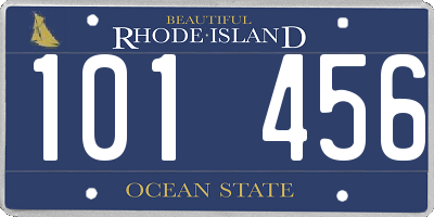RI license plate 101456