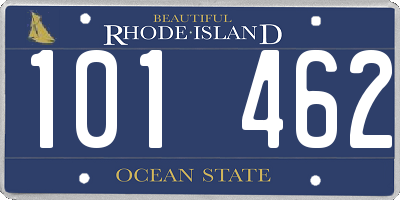 RI license plate 101462