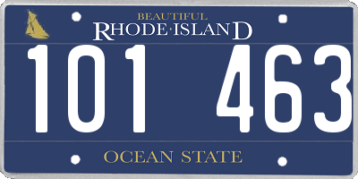 RI license plate 101463