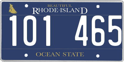 RI license plate 101465