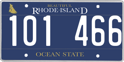 RI license plate 101466