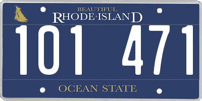 RI license plate 101471