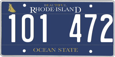 RI license plate 101472