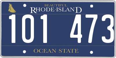 RI license plate 101473