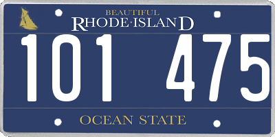 RI license plate 101475
