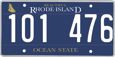 RI license plate 101476