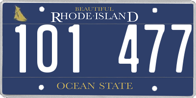 RI license plate 101477