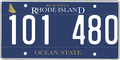 RI license plate 101480