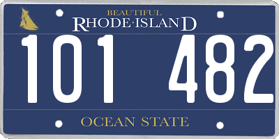 RI license plate 101482