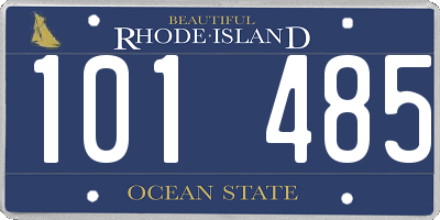 RI license plate 101485