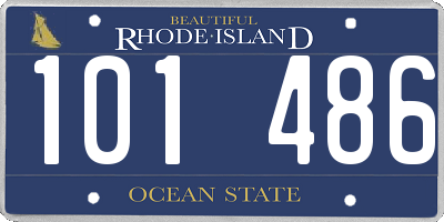 RI license plate 101486