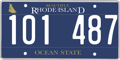 RI license plate 101487