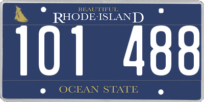 RI license plate 101488
