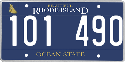 RI license plate 101490