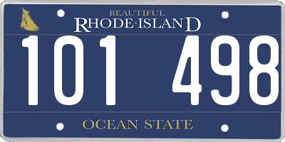 RI license plate 101498